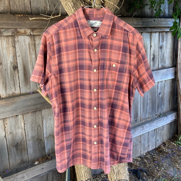 Cotton Plaid Short Sleeve Button Up by GRAYERS - Picture 1 of 6